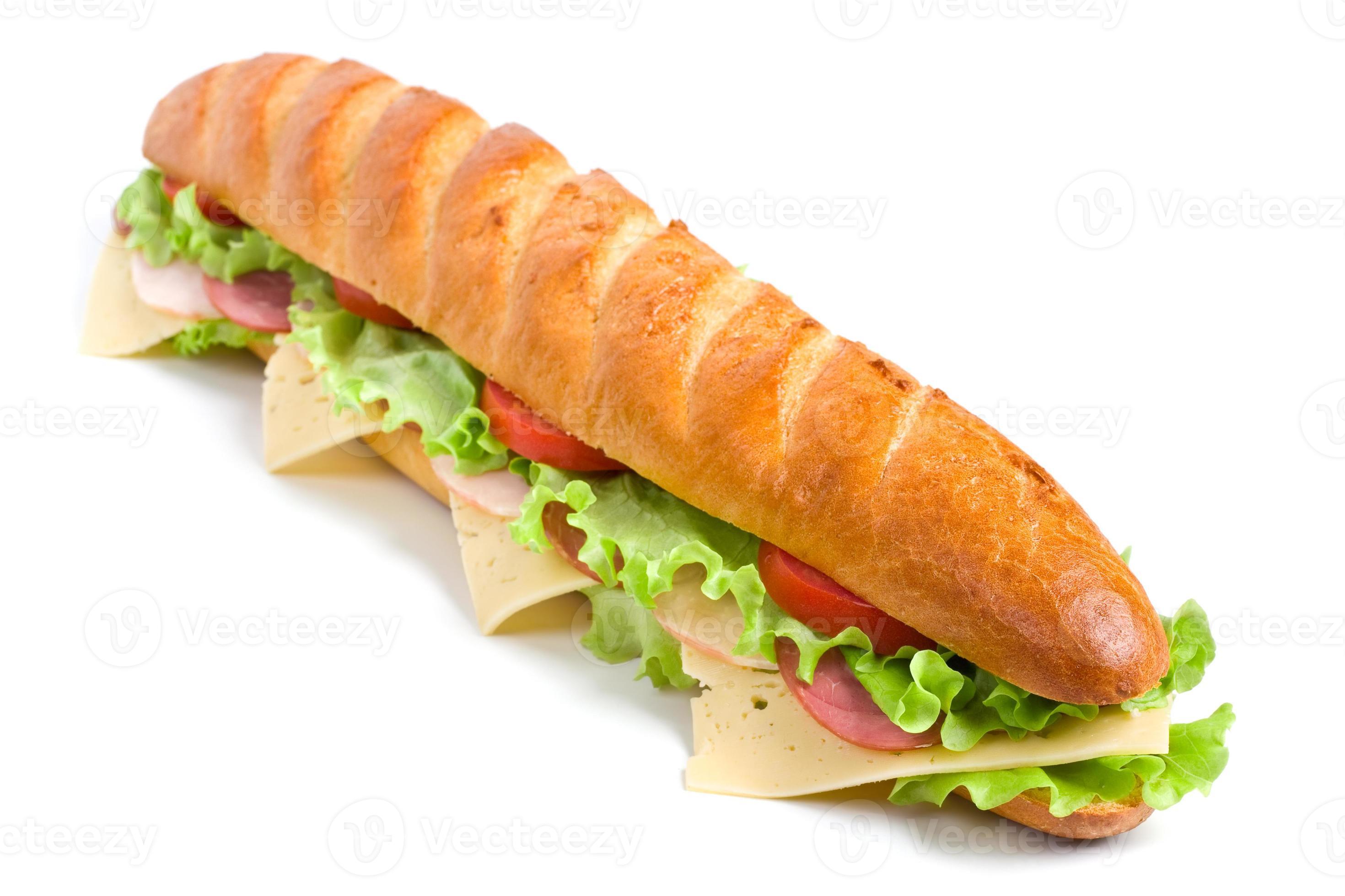 sándwich de baguette largo 768550 Foto de stock en Vecteezy