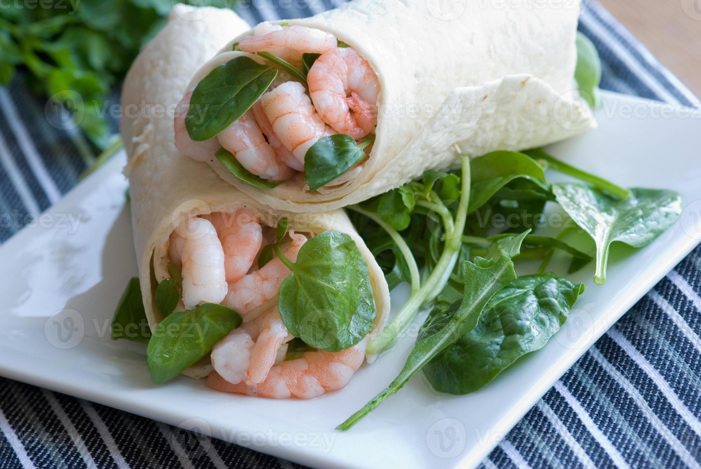 Prawn and lime mayo wrap 772169 Stock Photo at Vecteezy