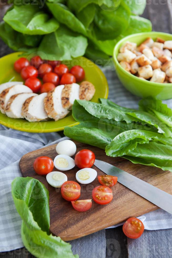 Caesar salad ingredients photo