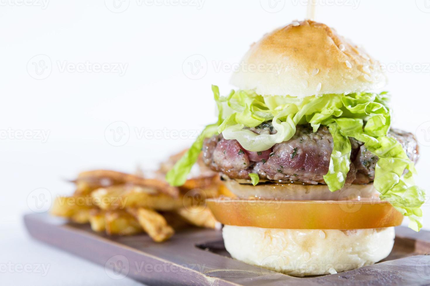 homemade hamburger photo