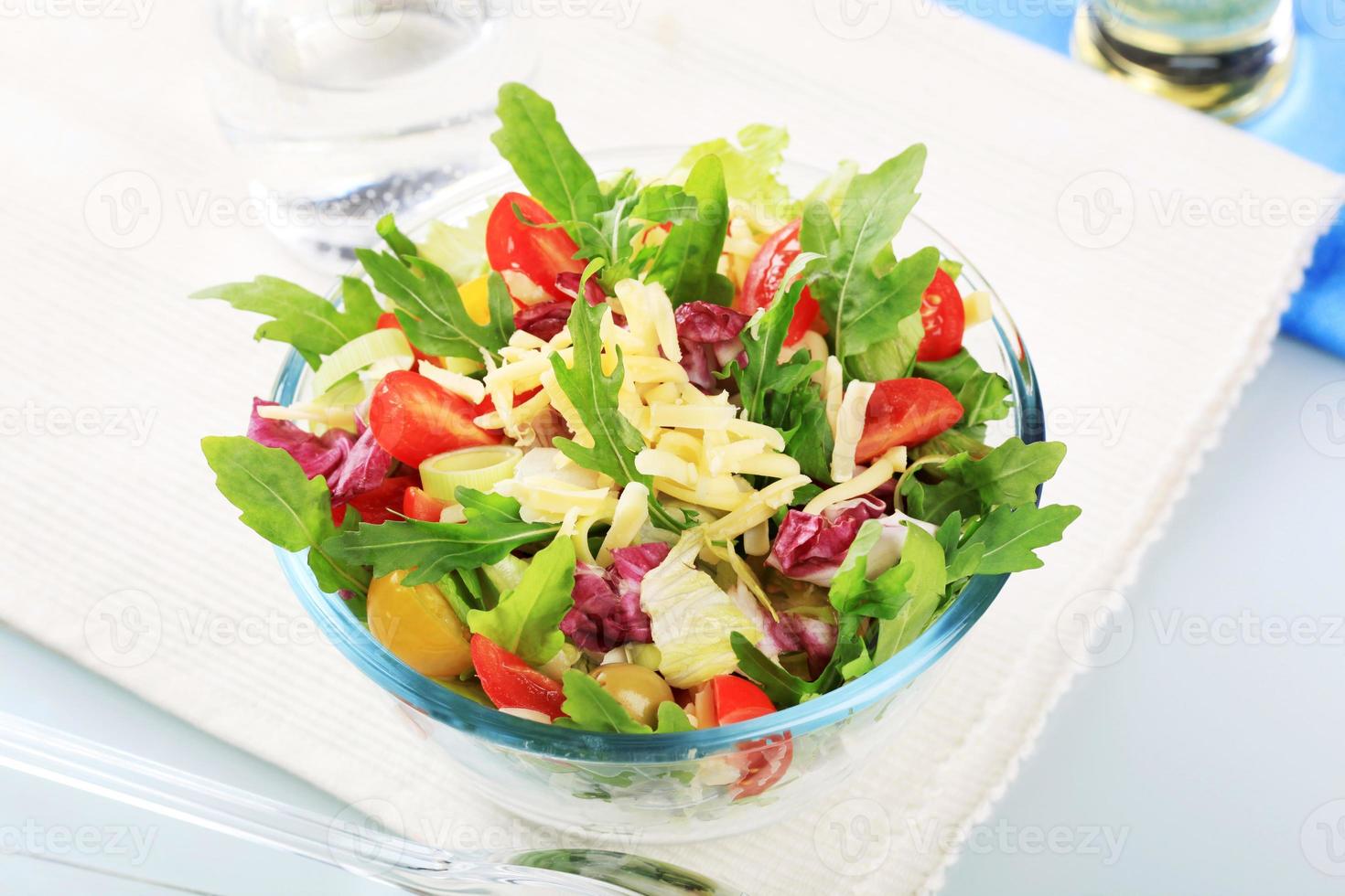 Fresh vegetable salad photo