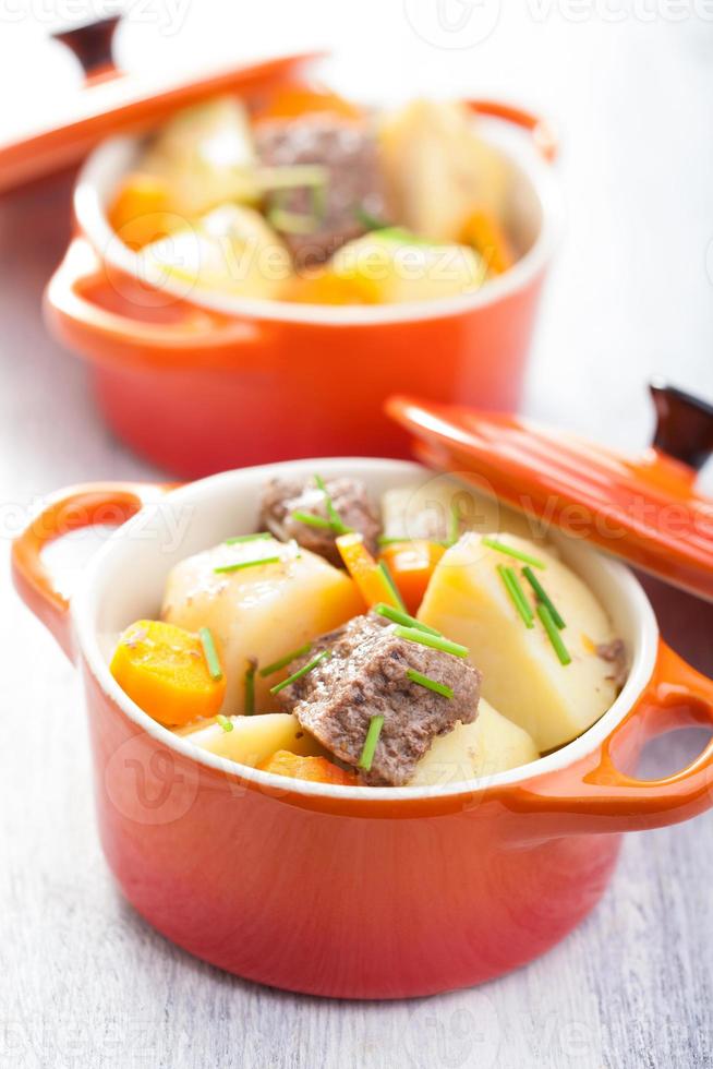 beef stew with potato and carrot photo