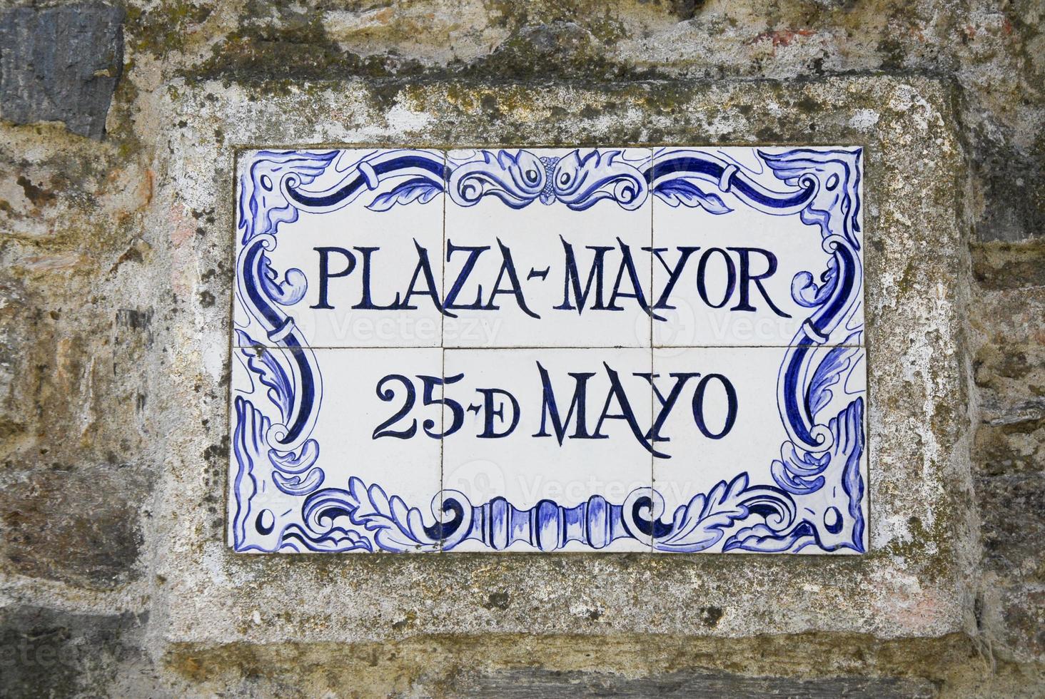 Plaza Mayor street sign photo
