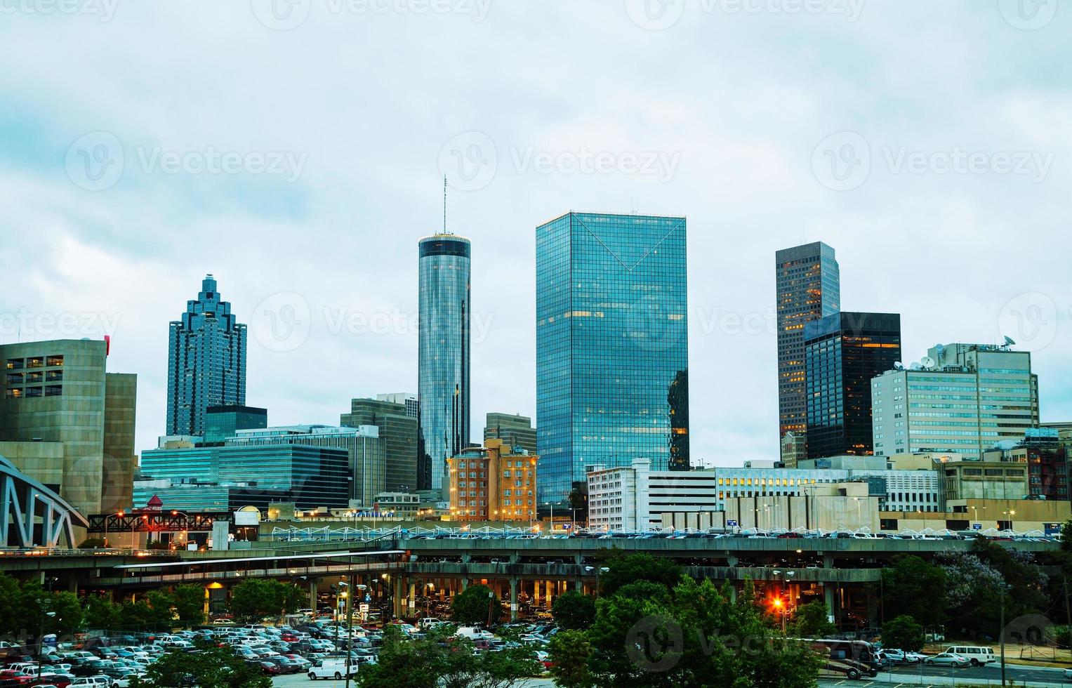 Downtown Atlanta in the evening photo