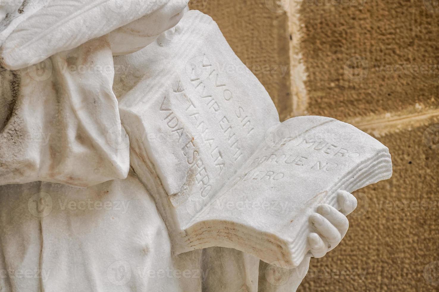 St Teresa of Avila statue detail, Monstserrat, Catalonia, Spain photo