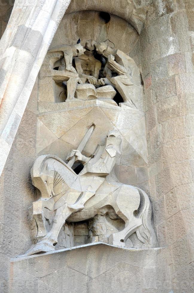 Architectural details of Sagrada Familia Barcelona photo