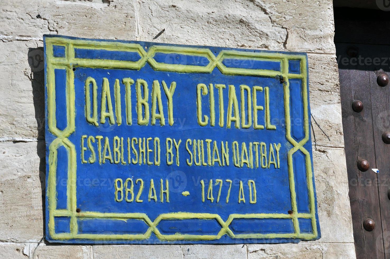 Qaitbay Citadel sign photo