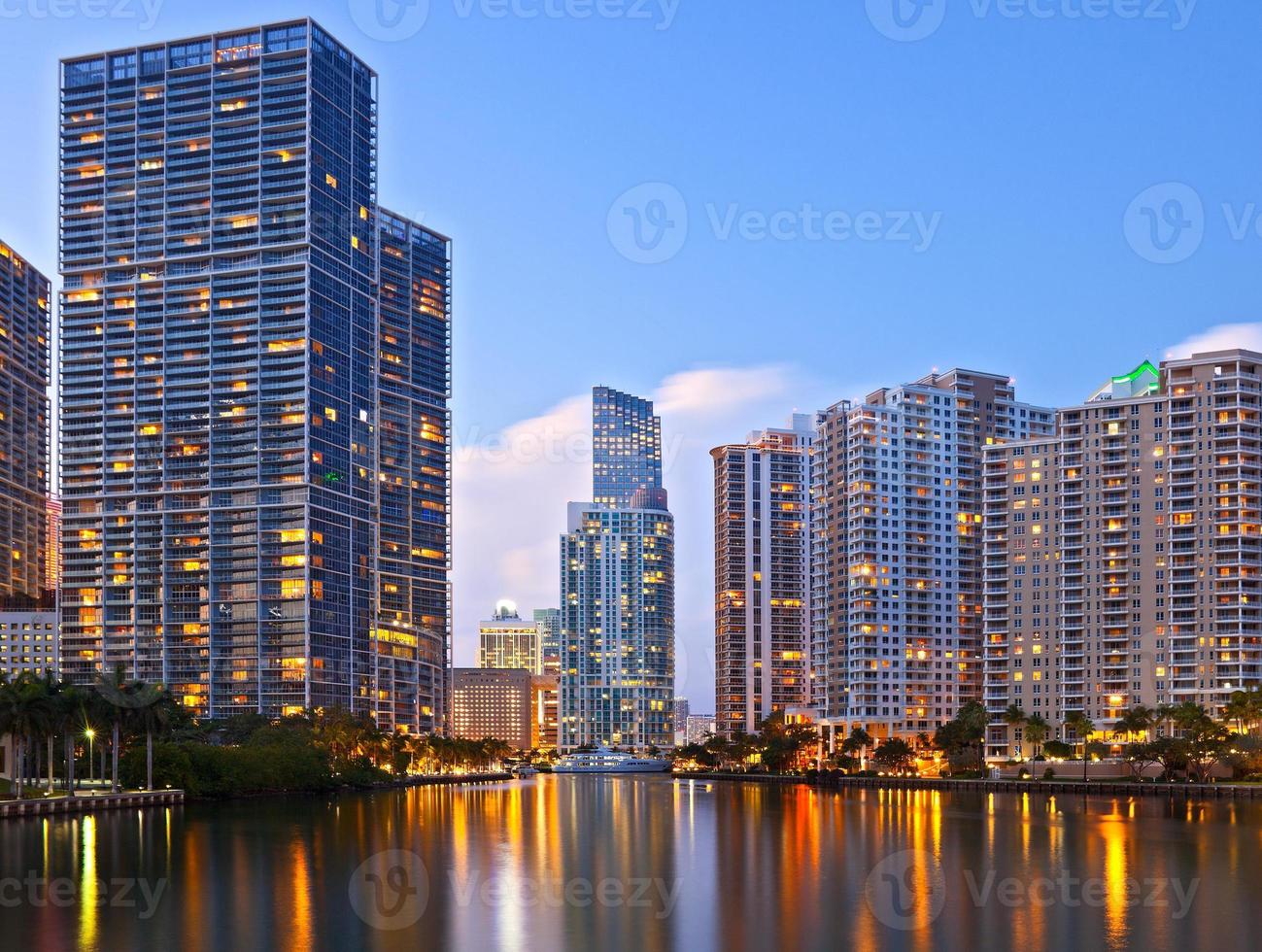 Miami Florida at sunset photo