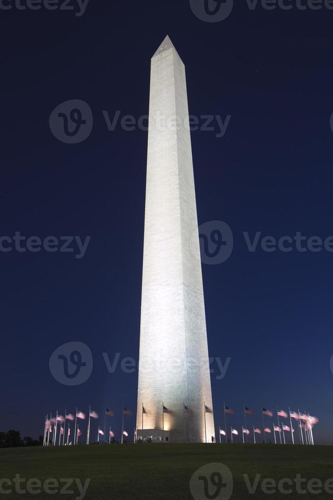 Washington Monument at night. photo