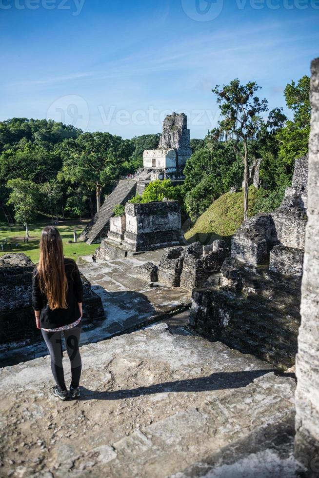 Mayan ruins at Tikal, National Park. Traveling Guatemala. photo