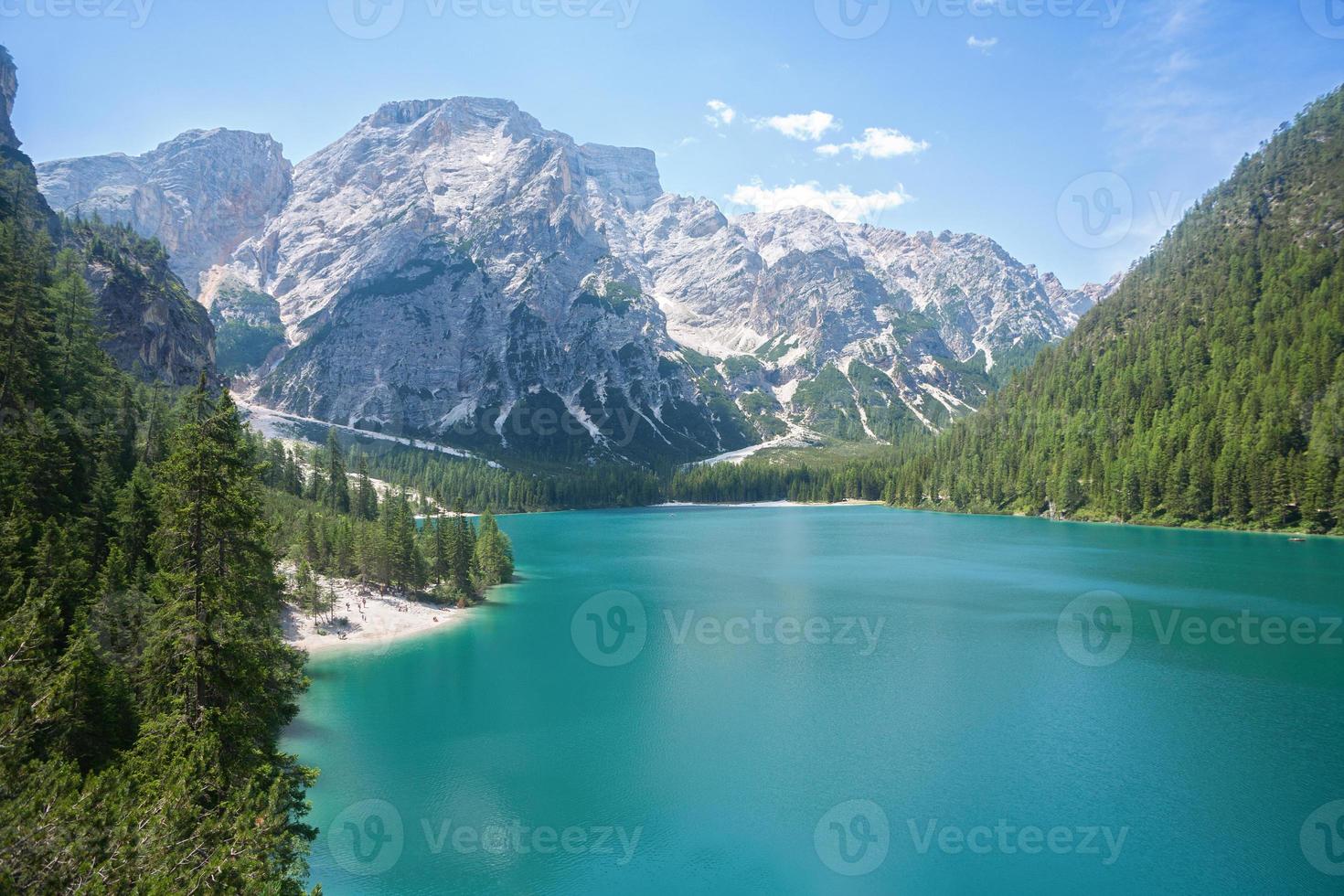 Lake Braies, Dolomites photo