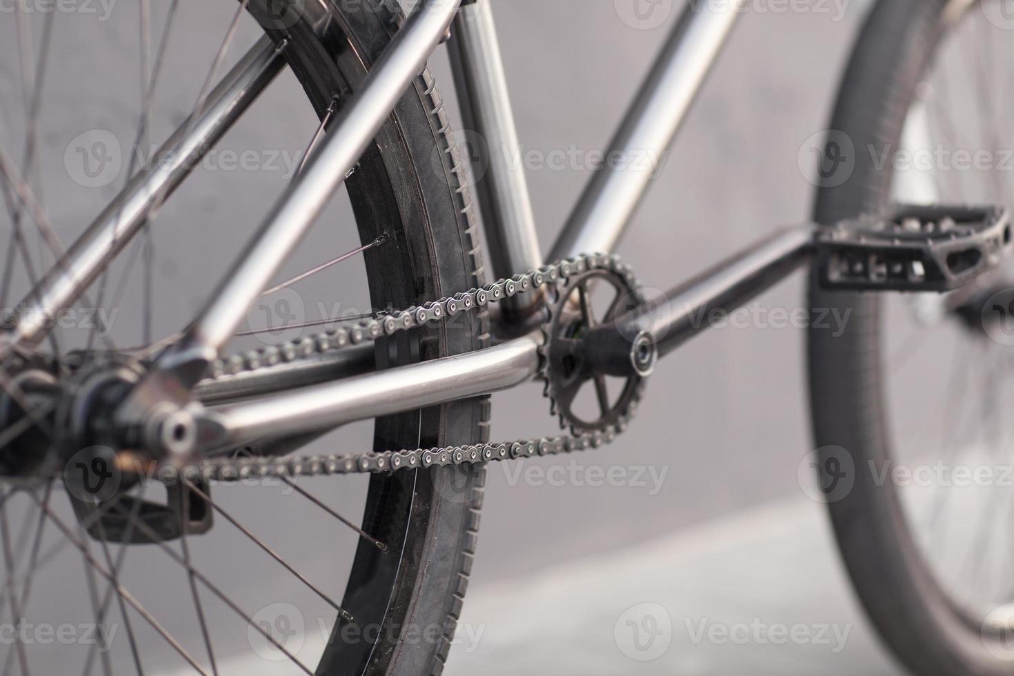 Foto de primer plano de la cadena de bicicleta