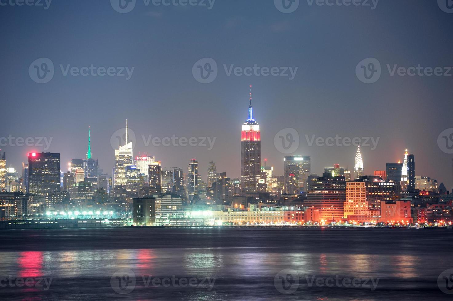 Nueva York Manhattan en la noche foto