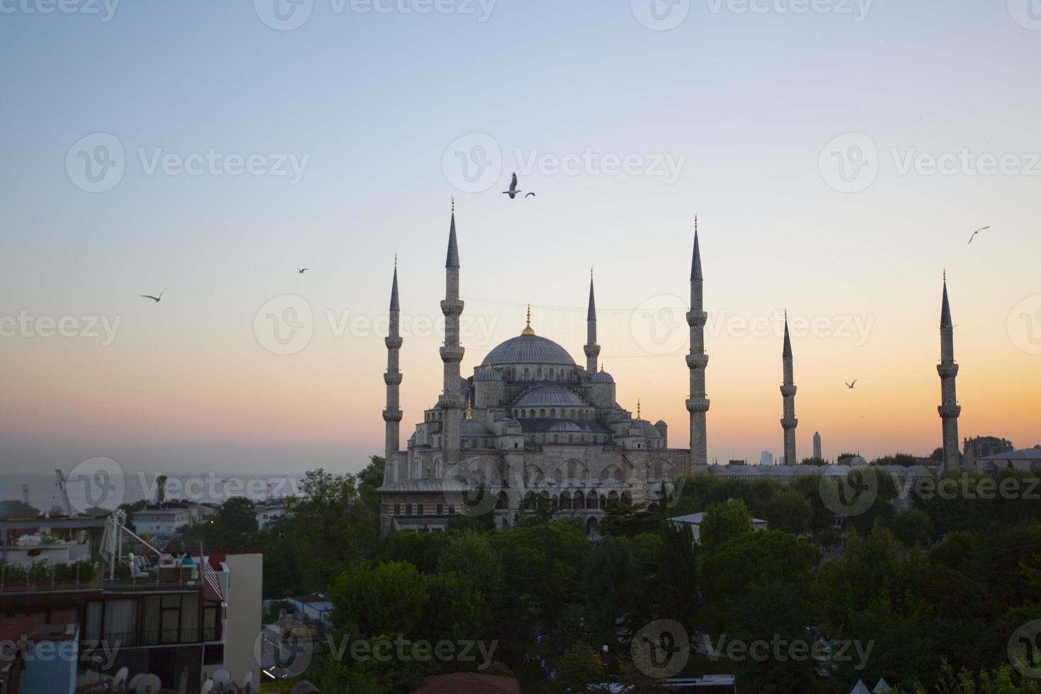 Blue Mosque and Hagia Sophia photo