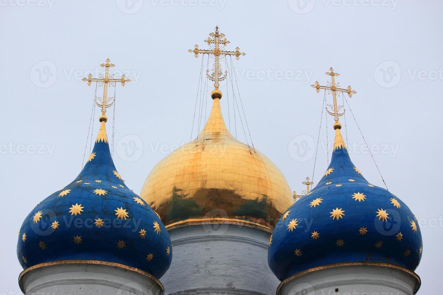 Dormition cathedral in Trinity Lavra of St. Sergius, Russia photo