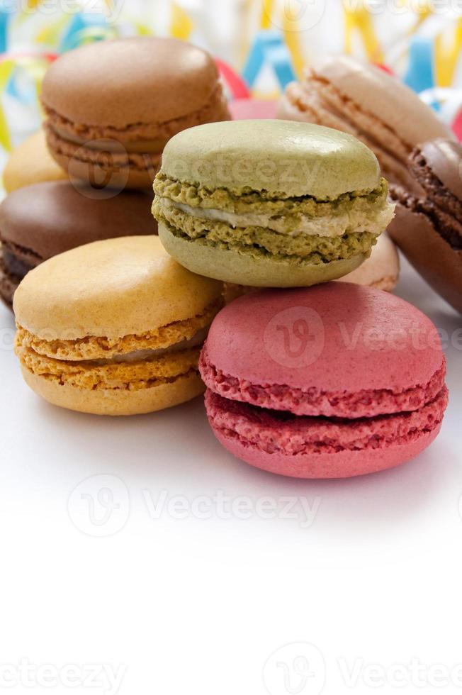 Colorful French Macarons photo