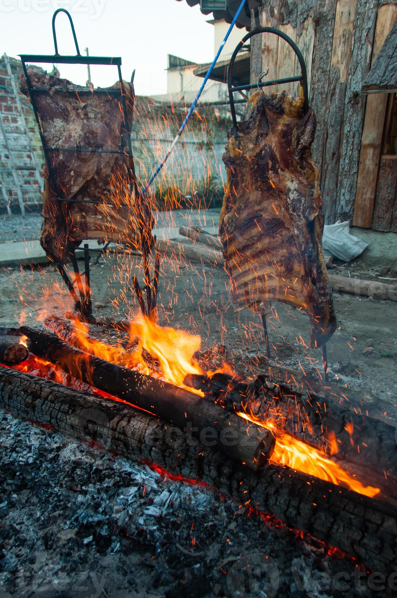 A Brazilian Traditional Barbecue - Fraldinha No Espeto Stock Image - Image  of churrasco, delicious: 186748487