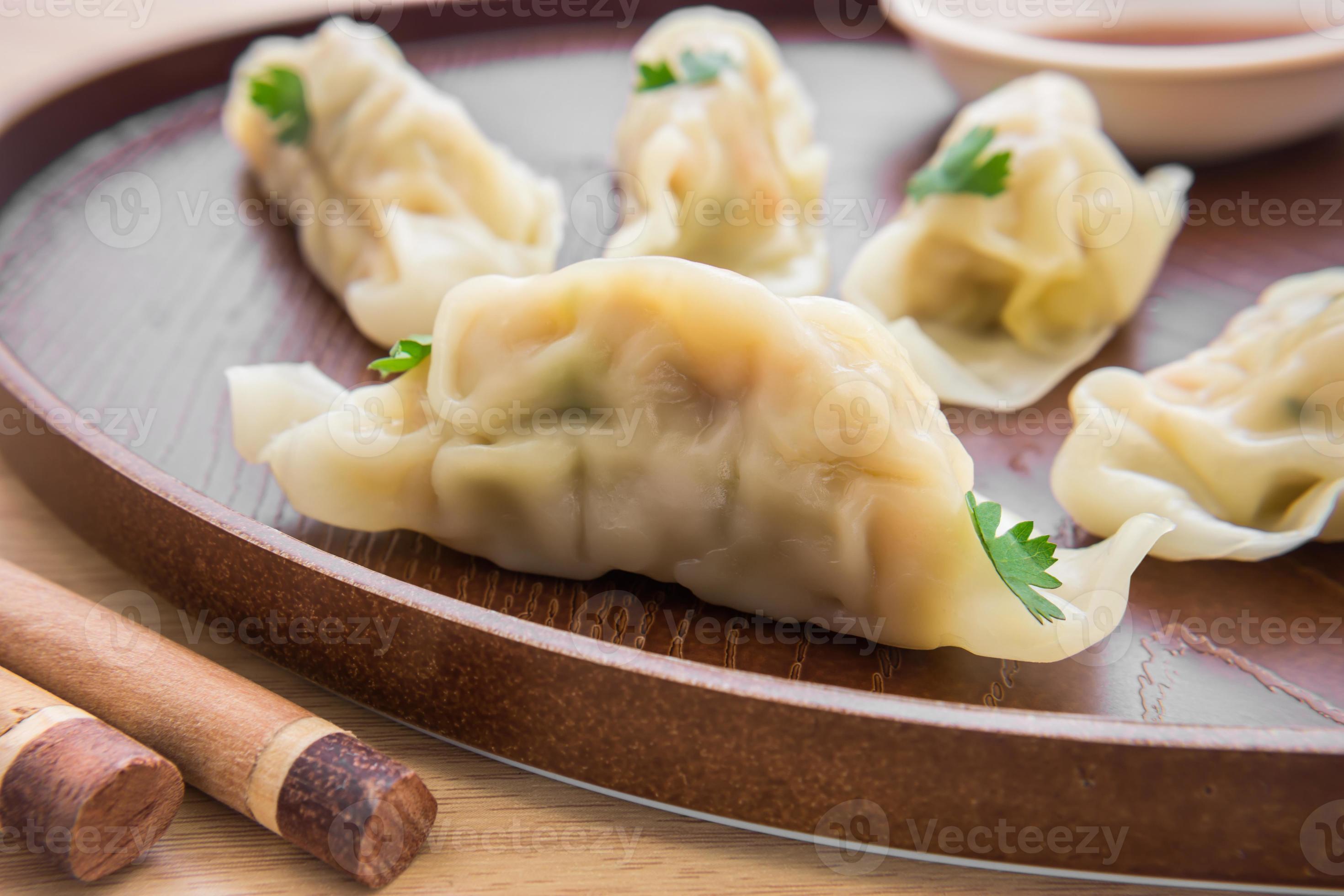 Dumplings on plate photo