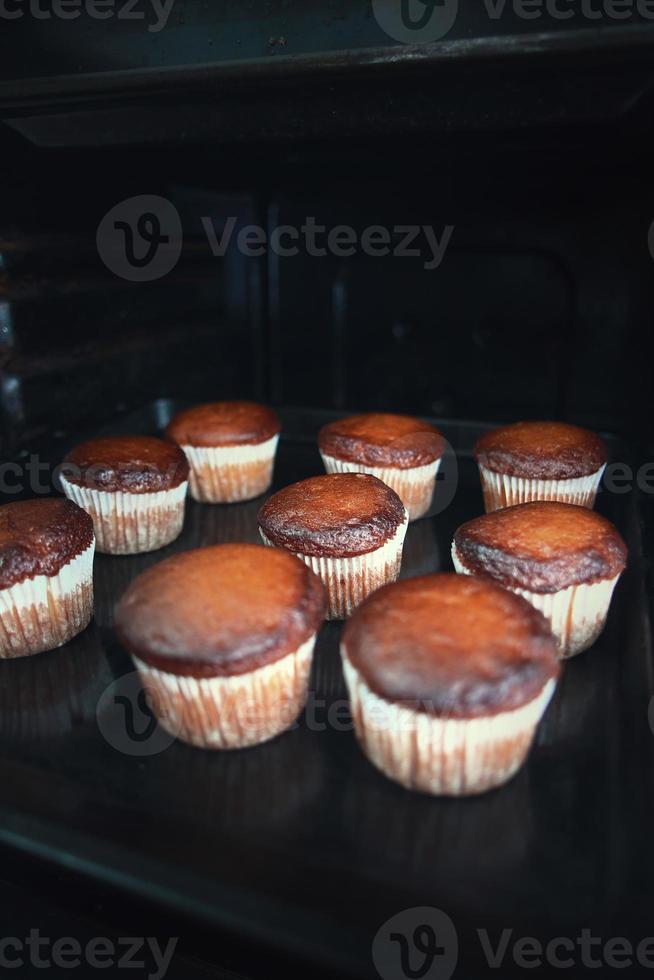 Muffins in the oven photo