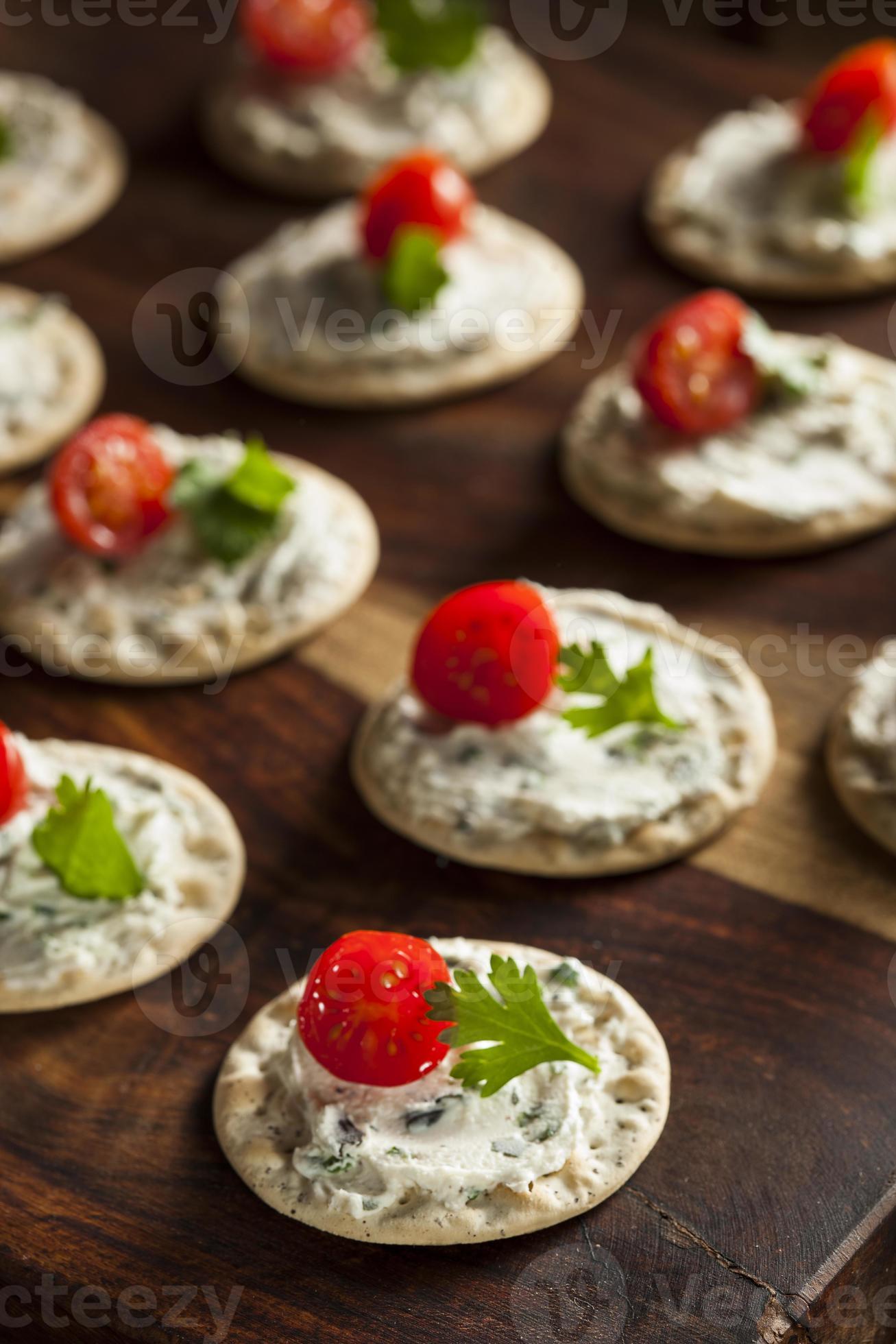 Cracker and Cheese Hors D'oeuvres 806298 Stock Photo at Vecteezy
