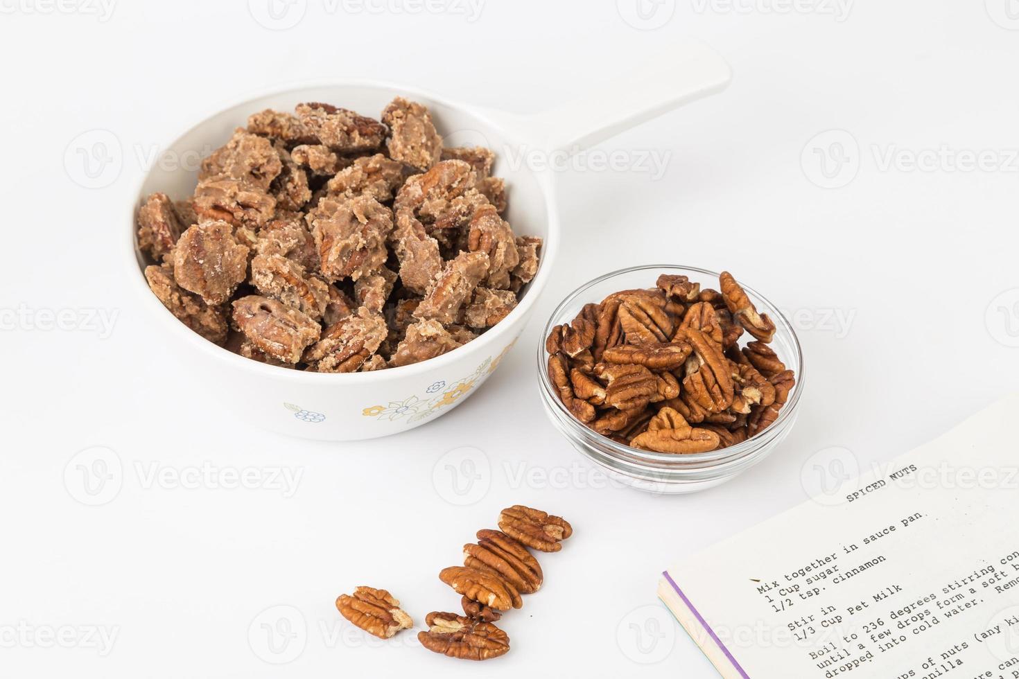 Making Spiced Pecans with Recipe photo
