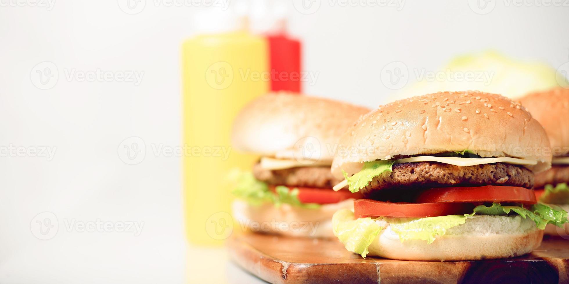 Classic Hamburgers with cheese photo