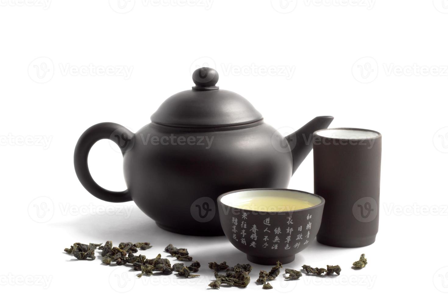 green tea and teapot photo