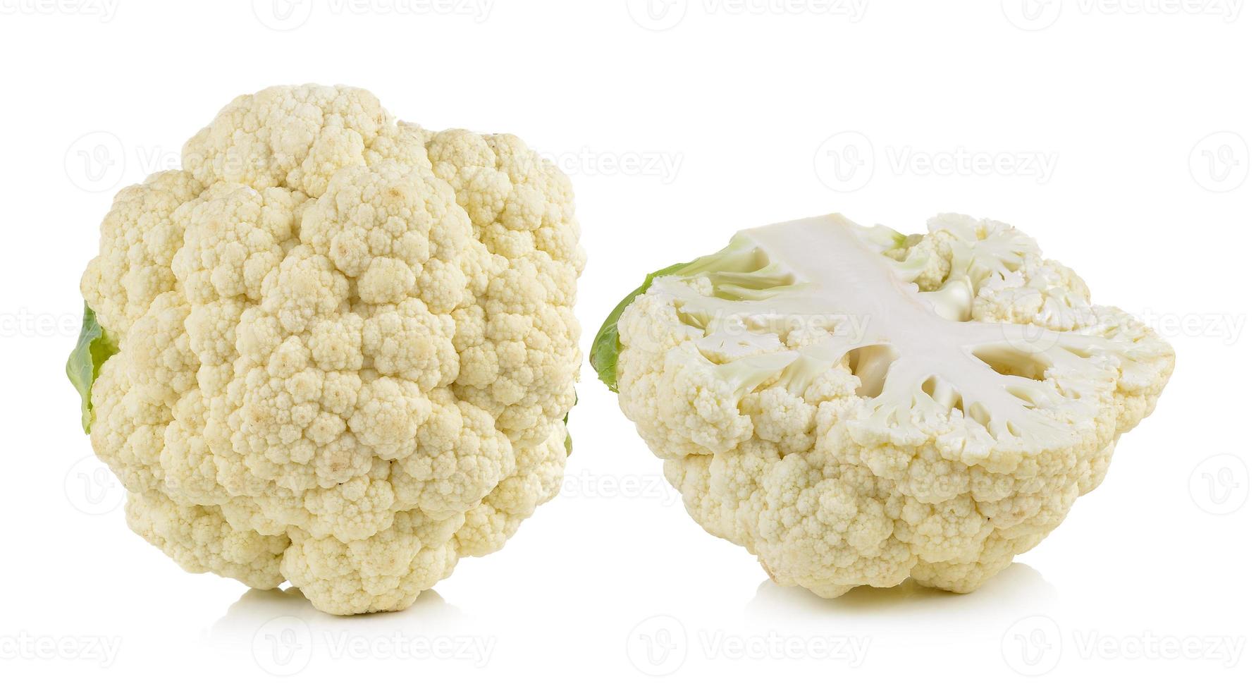 fresh cauliflower on white background photo