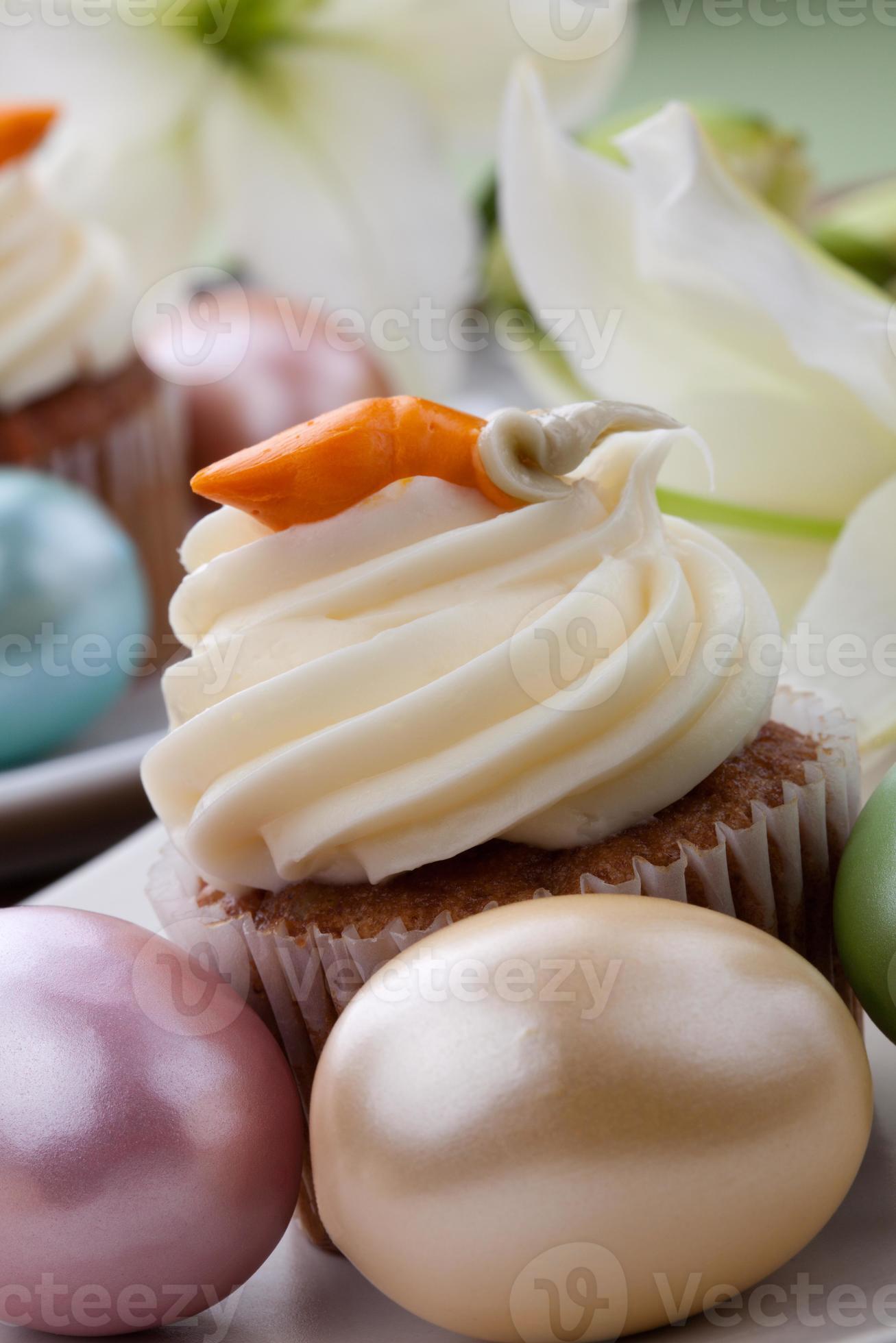 Easter Lily and Carrot Cake Muffins photo
