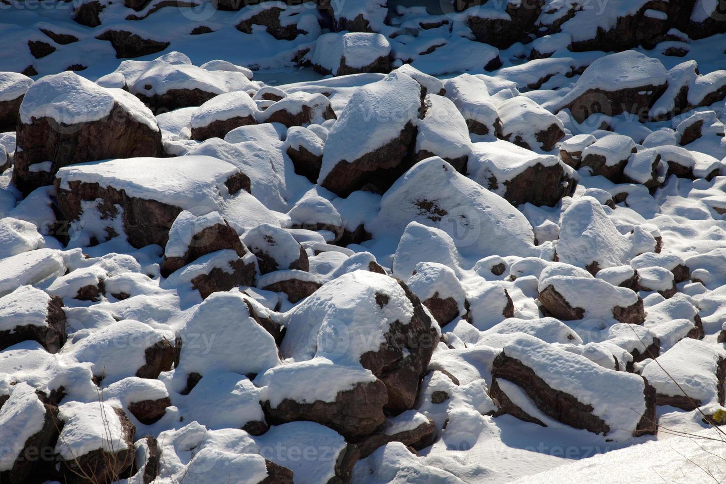 nieve y rocas foto