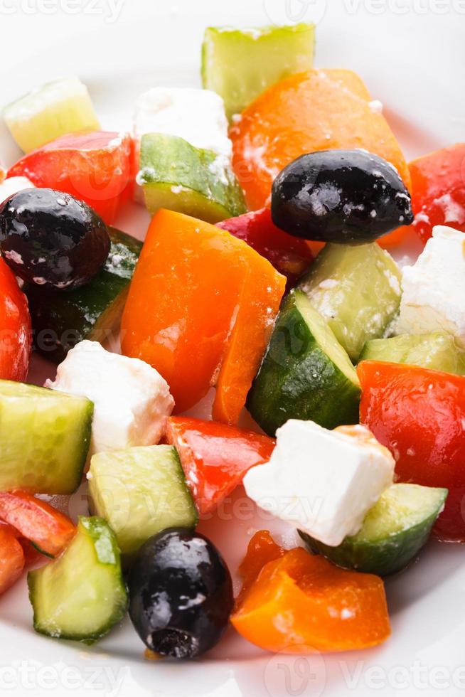Greek salad macro photo