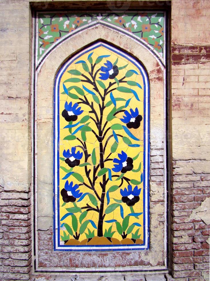 Fresco , Wazir Khan Mosque, Lahore, Pakistan photo