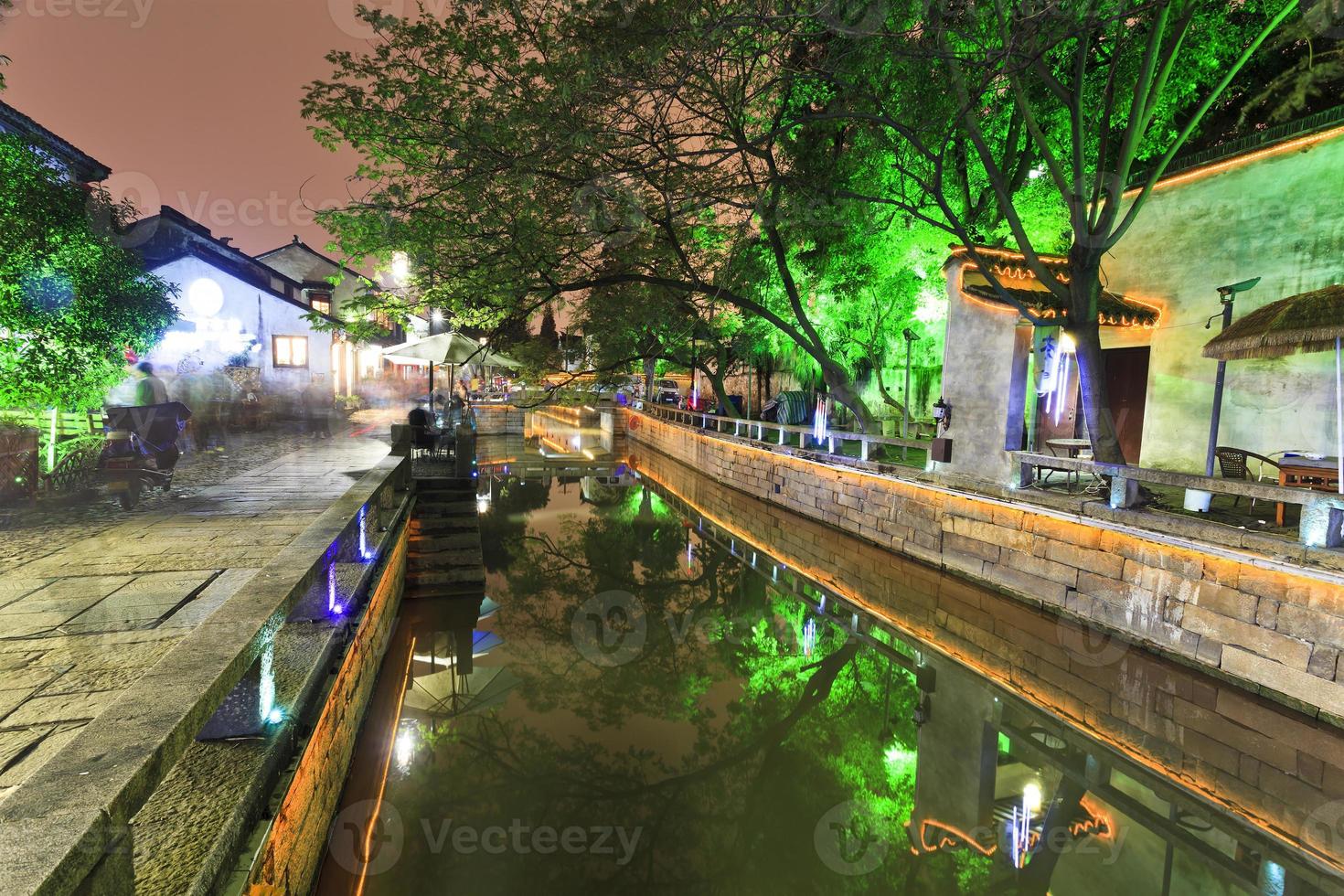 China suzhou canal street anochecer foto
