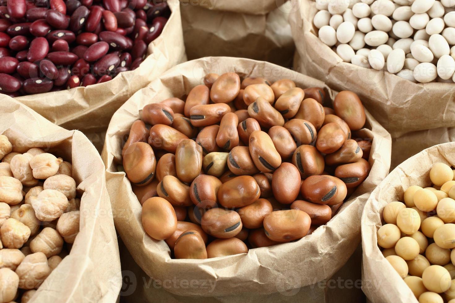dried beans in paper bag photo
