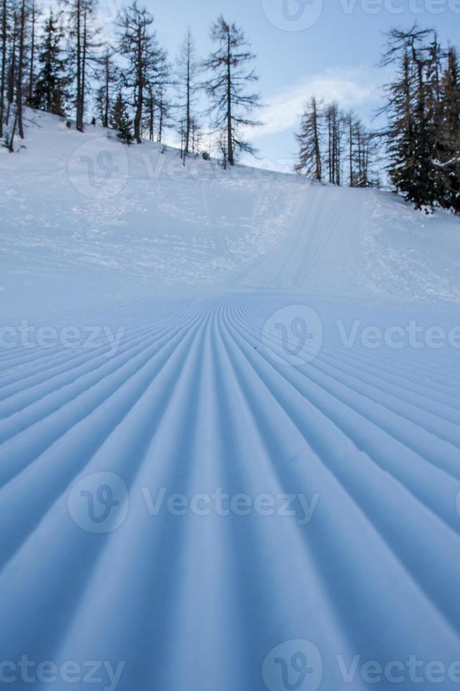 rastros de los Alpes de invierno foto
