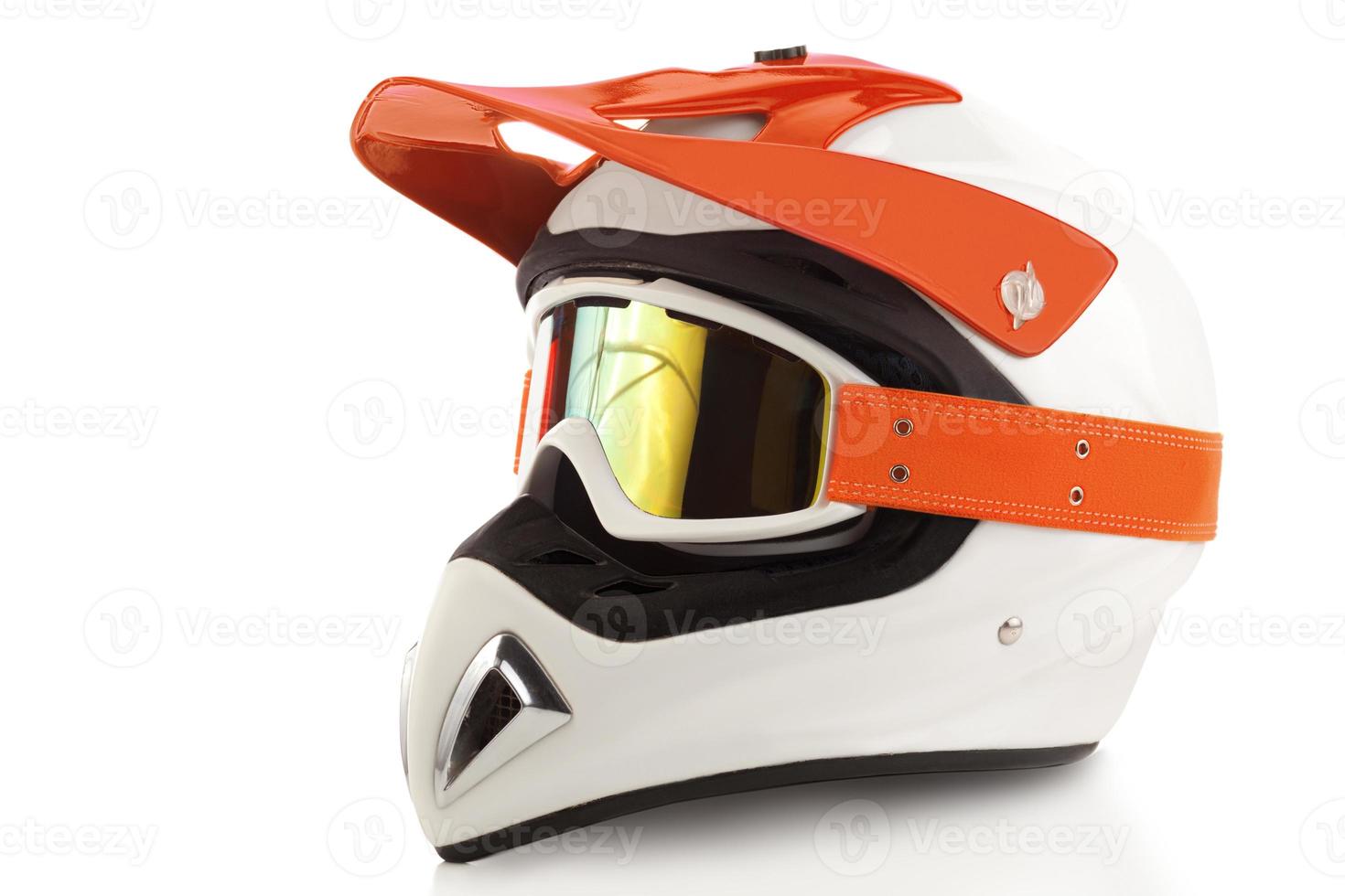 casco de moto de motocross foto