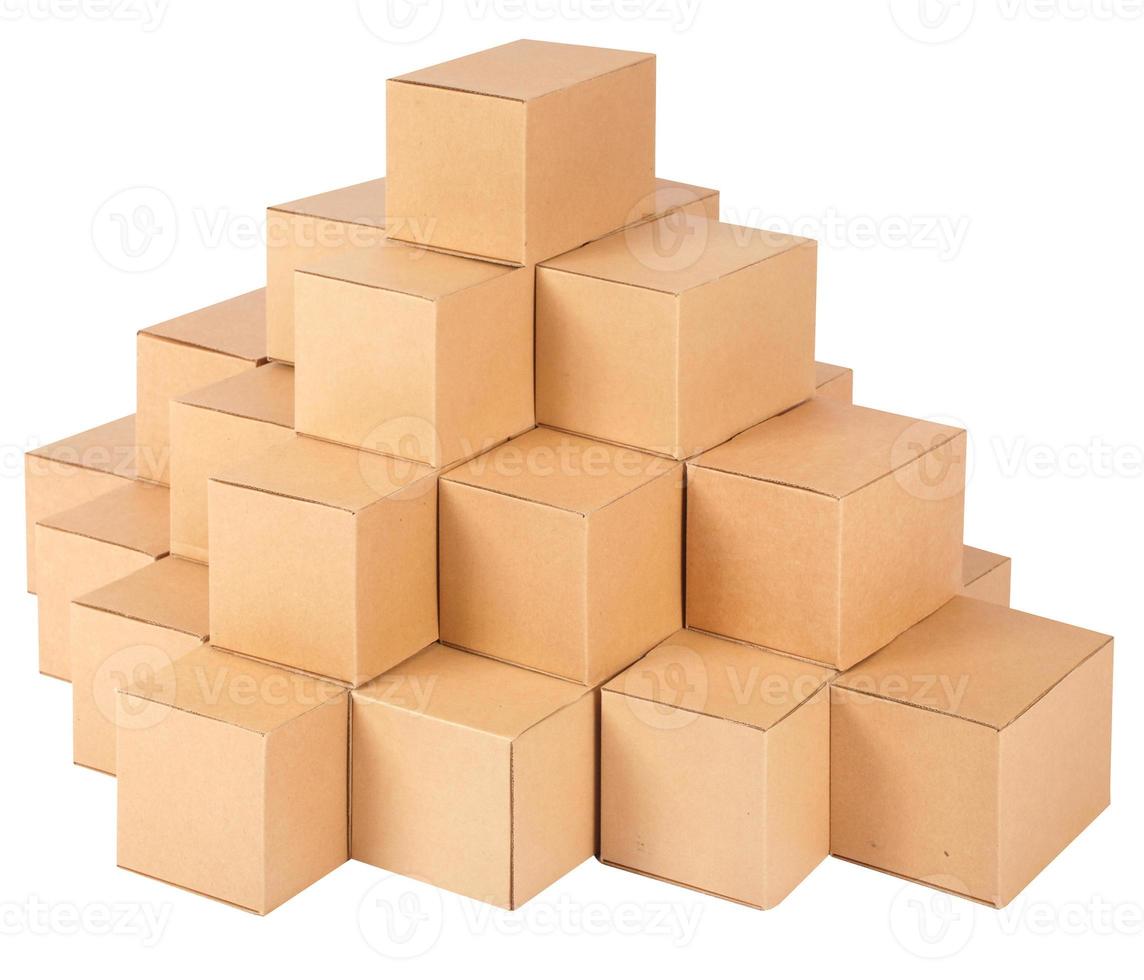 Cardboard boxes.Pyramid from boxes 823687 Stock Photo at Vecteezy