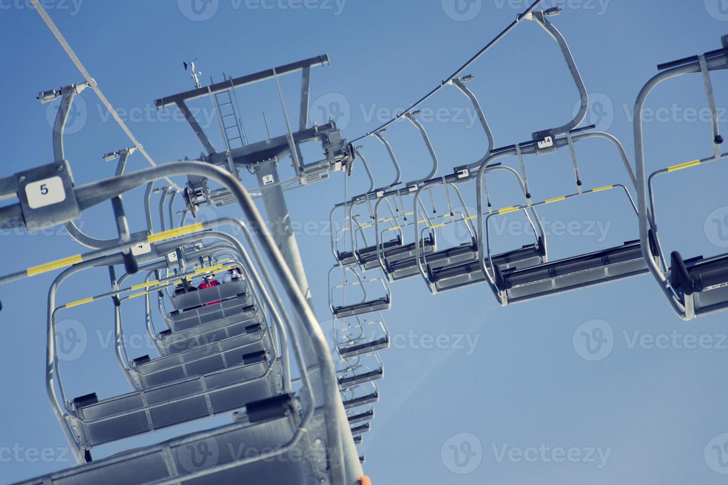 Filtered vintage photo of ski chair lift 824136 Stock Photo at Vecteezy
