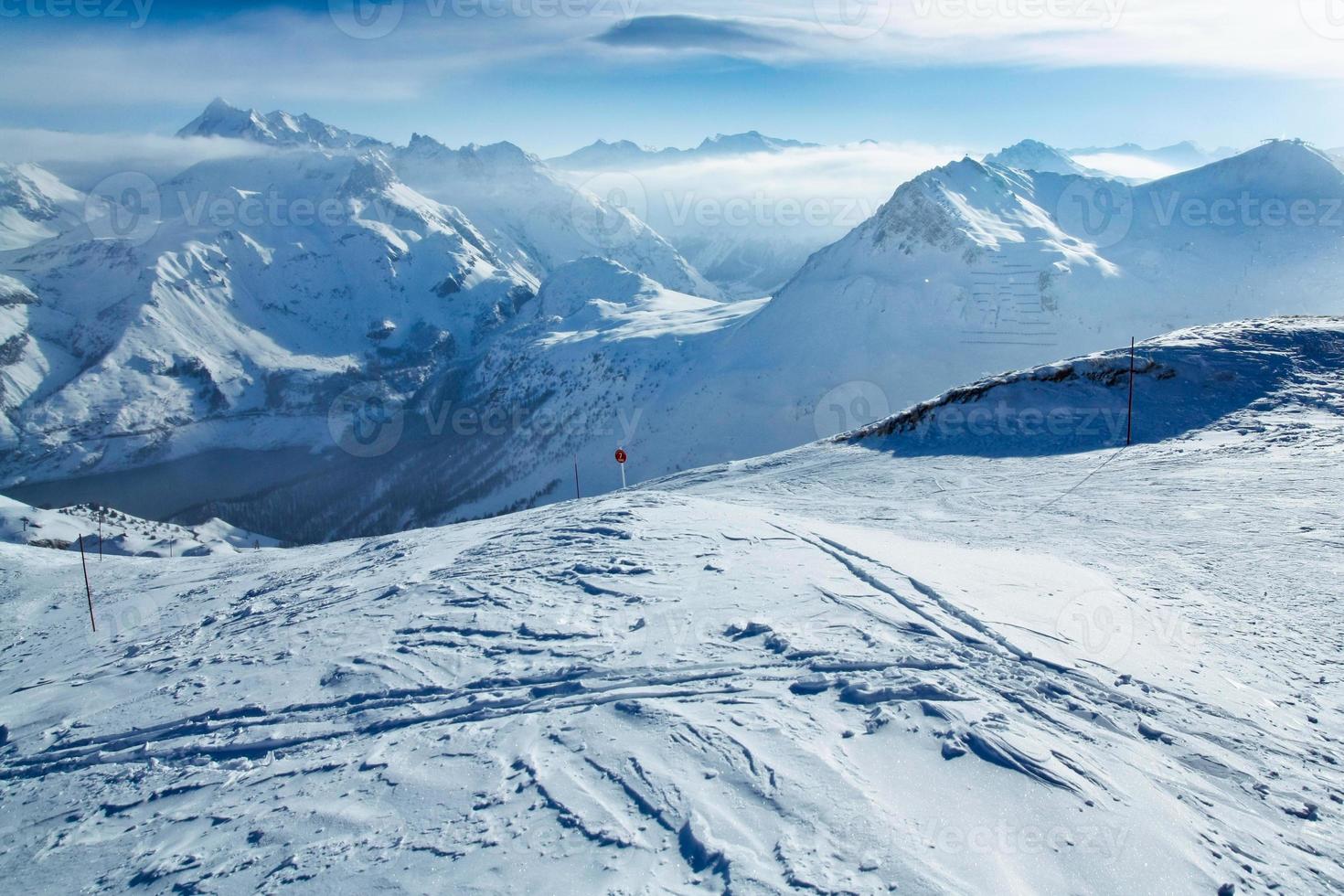 pista de esquí en tignes, francia foto