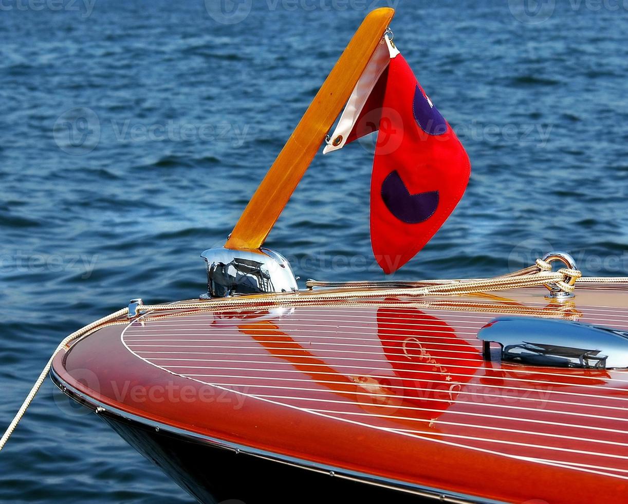 Classic Wooden Speed Boat photo