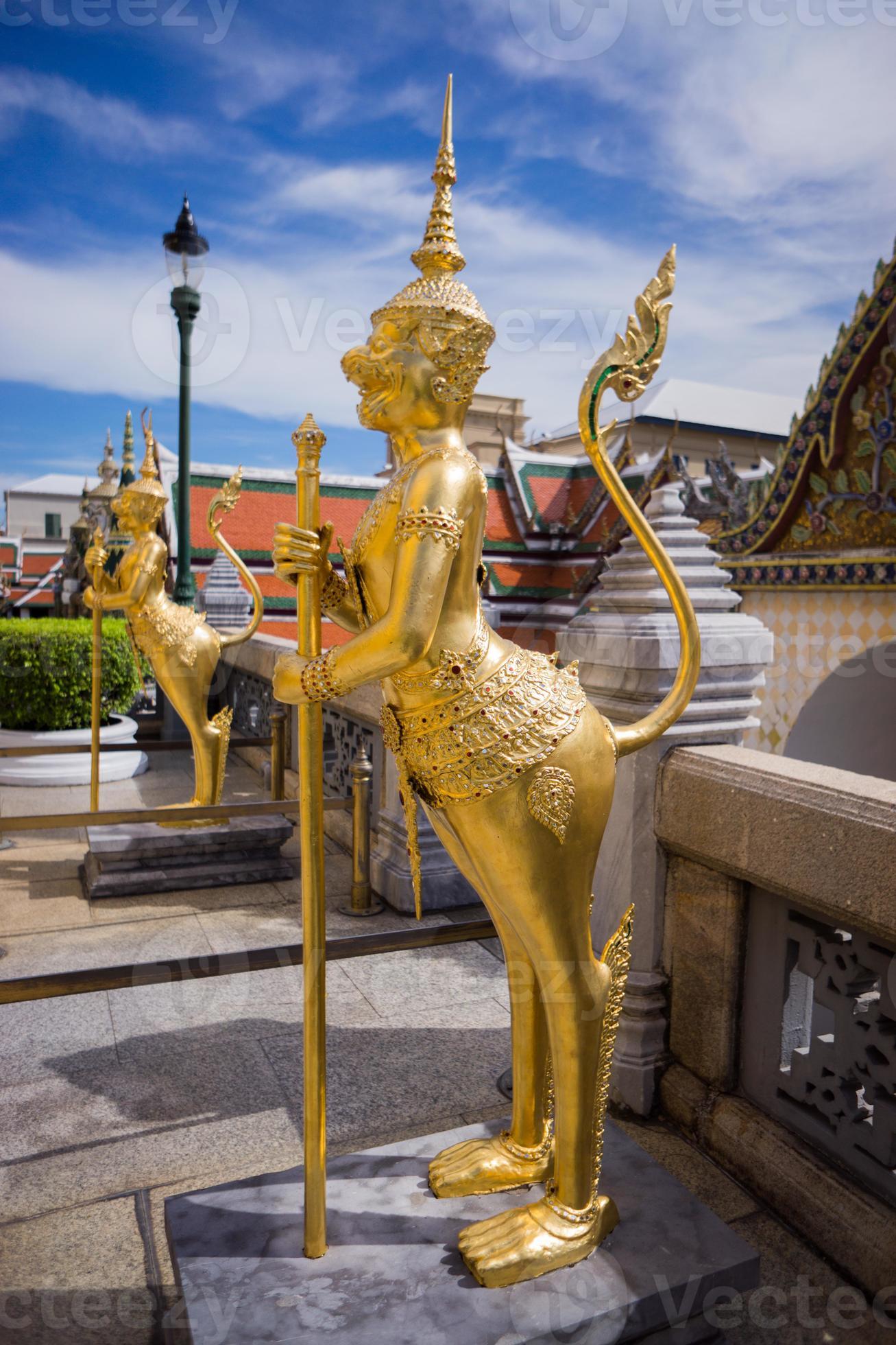 Mythology figure, is watching the temple in the Grand Palace photo