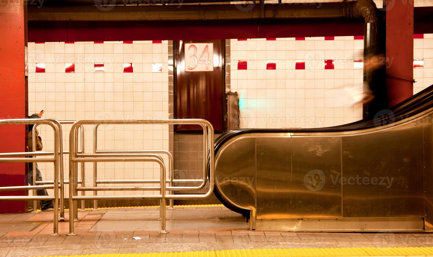 Subway station in New York City photo