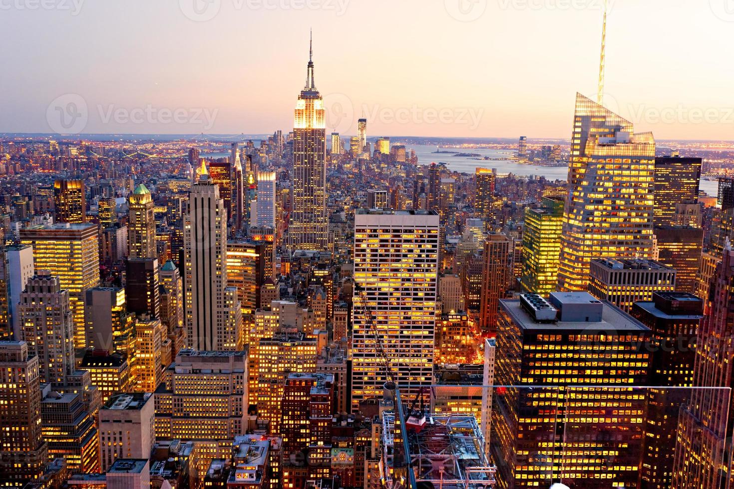 Birds eye view of Manhattan, New York City, USA photo