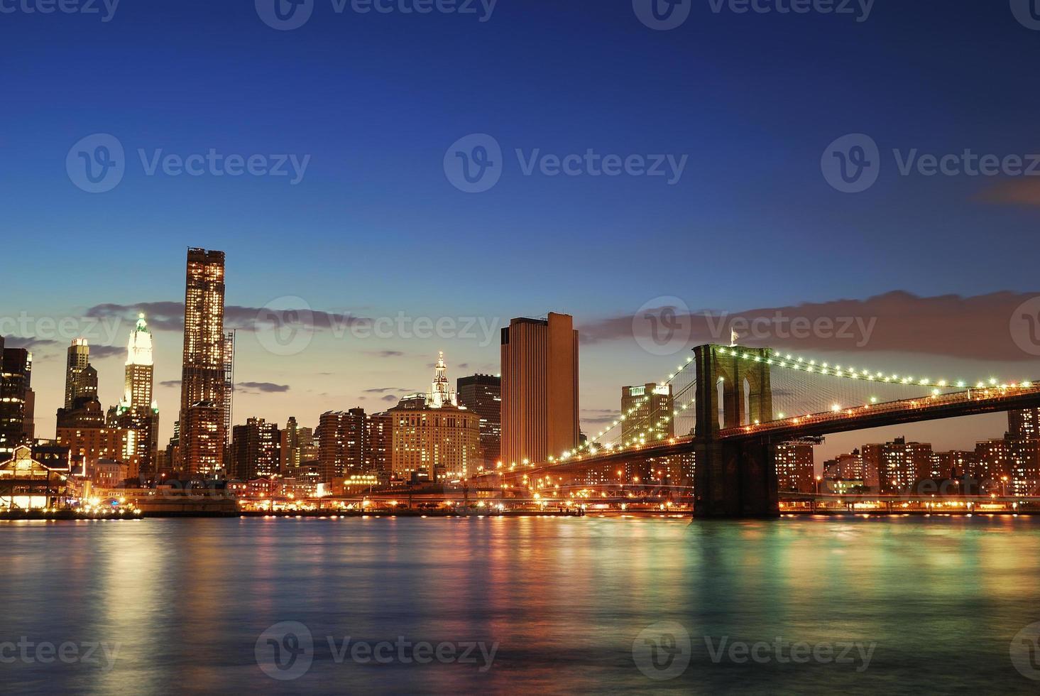 horizonte de manhattan en la ciudad de nueva york foto
