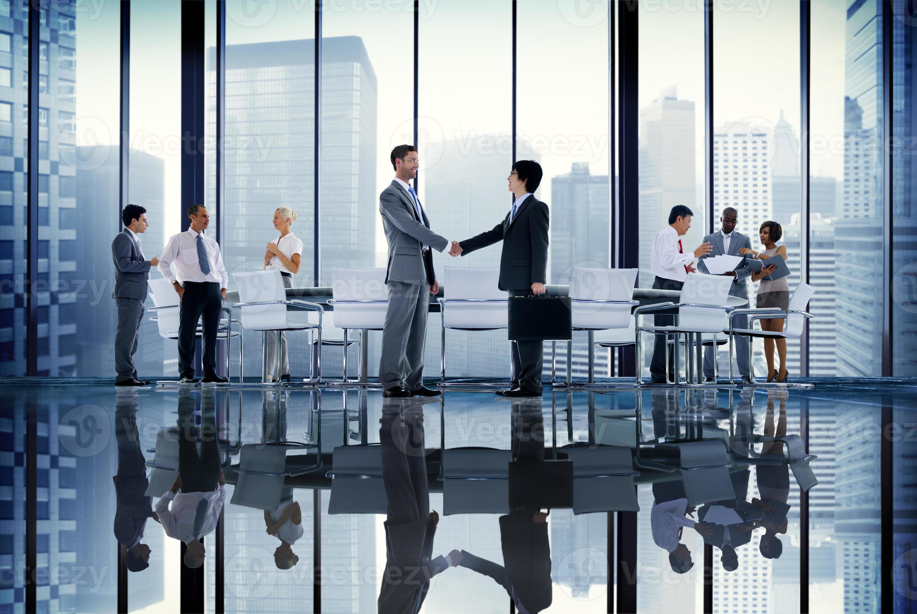 Business People Conference Meeting Handshake Global Concept 827560 Stock Photo at Vecteezy