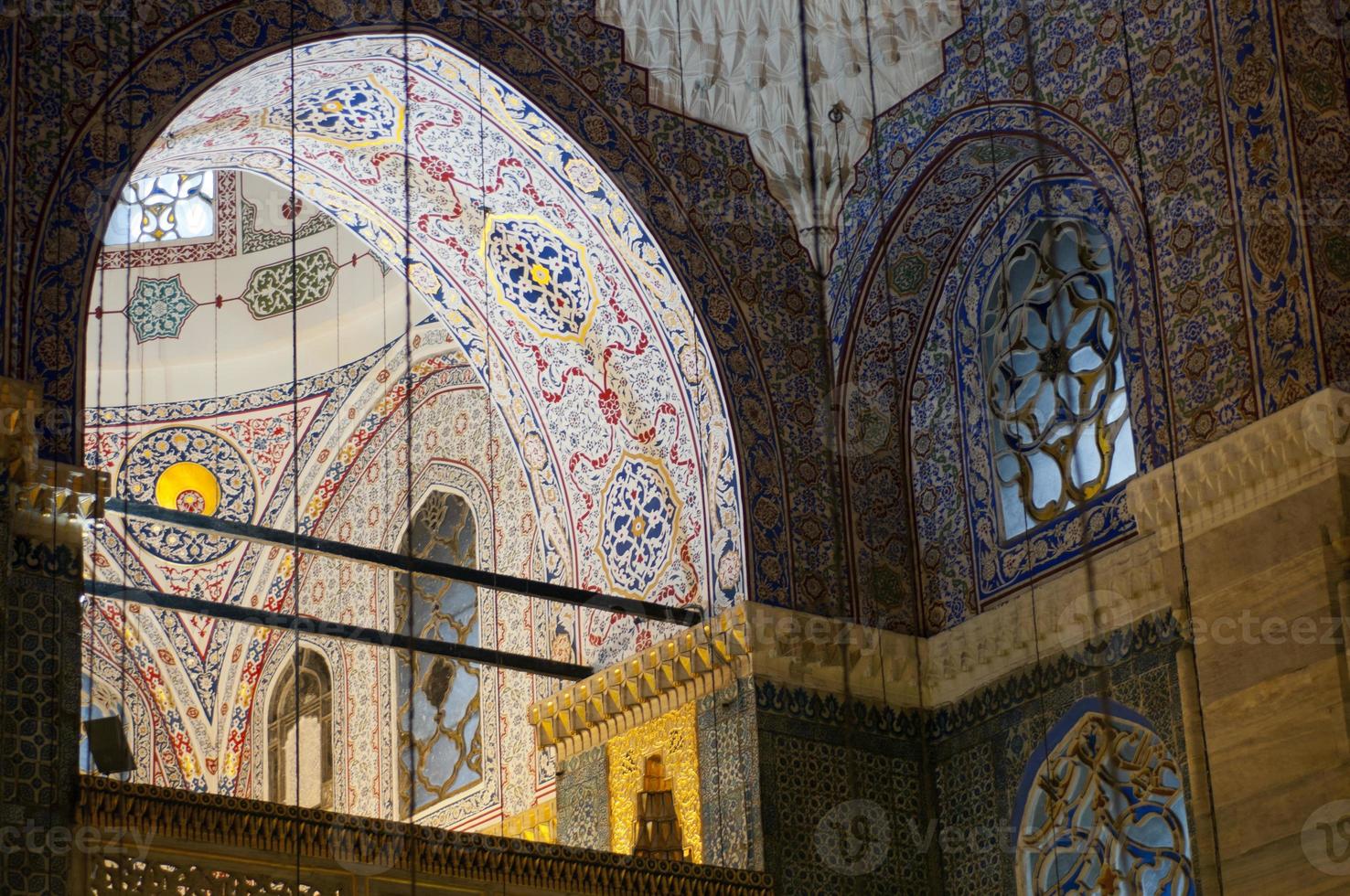 Mosque interior, detail, Istanbul, Turkey photo