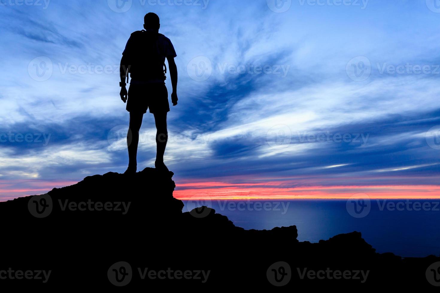 Motivation and freedom sunset silhouette photo