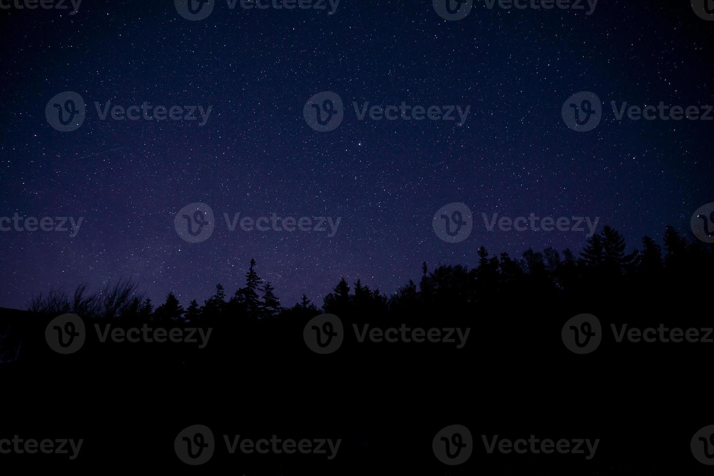 Acadia National Park with night stars photo