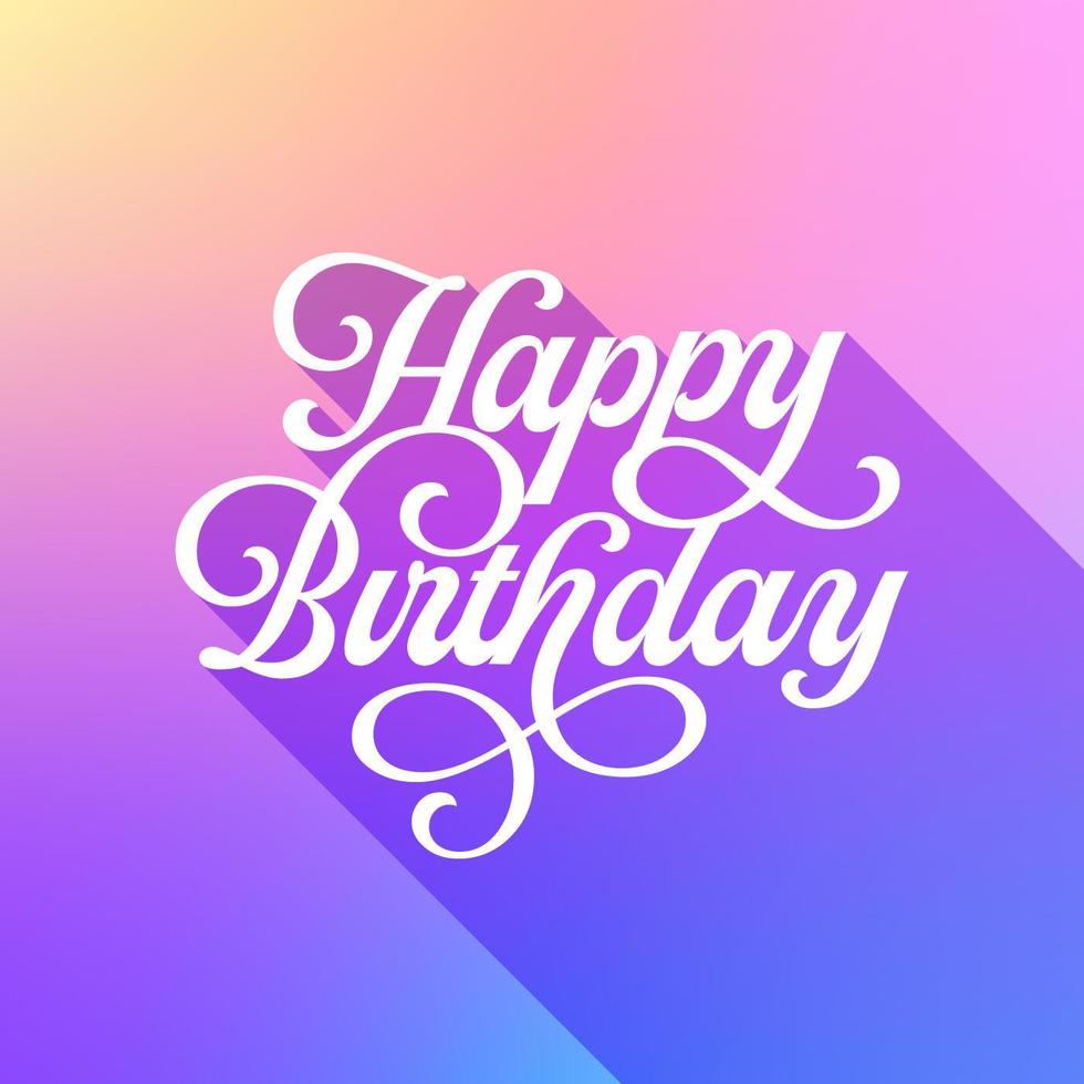 Trendy Pastel Happy Birthday Card vector