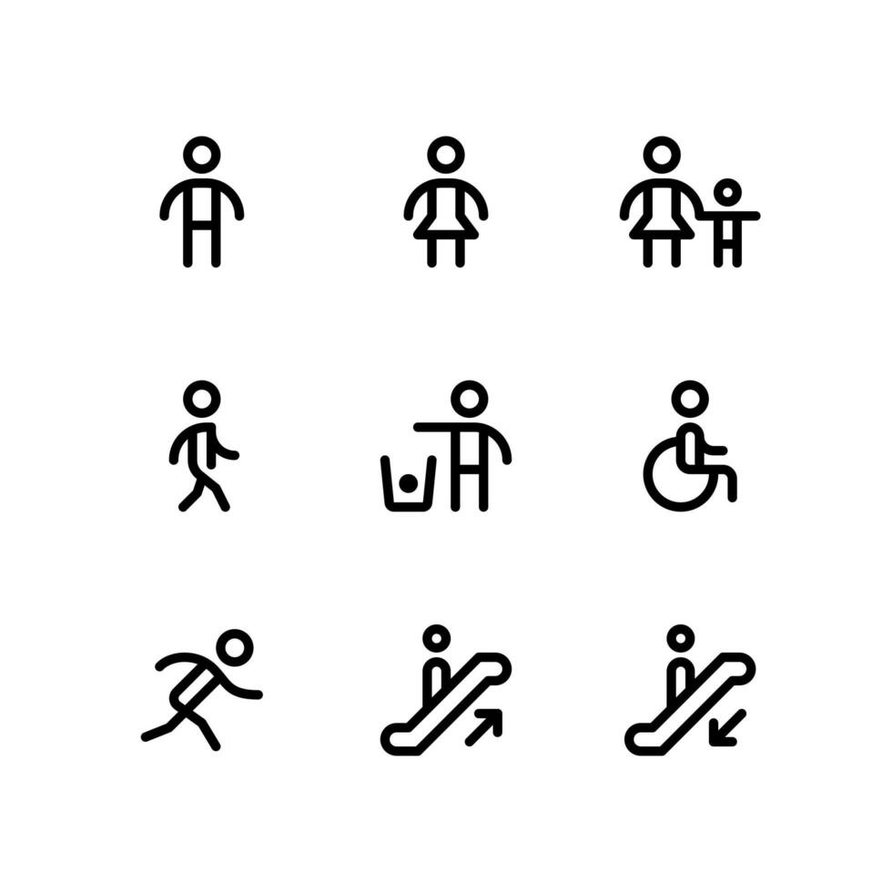 Way-finding Line Icons  vector